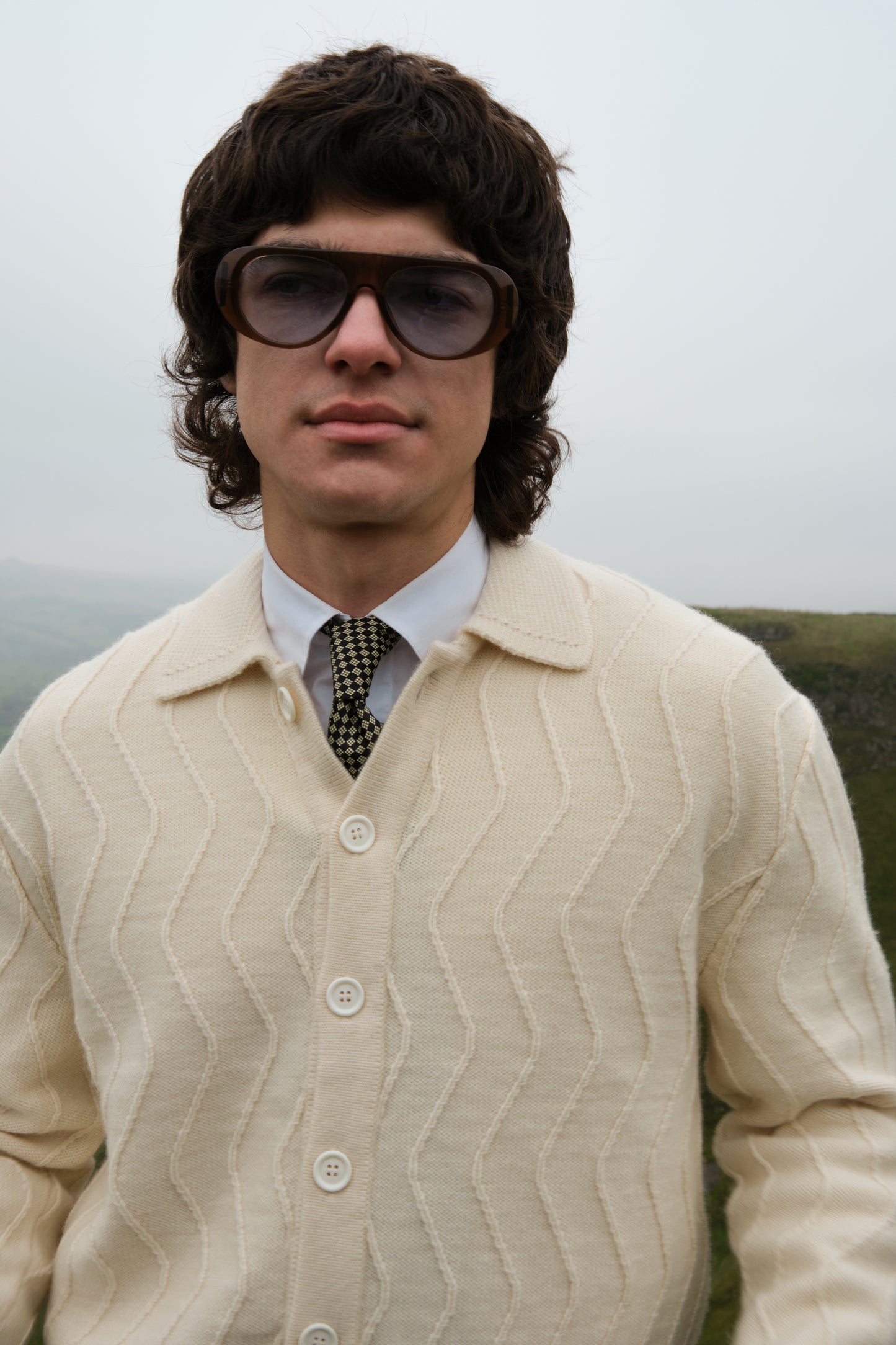 Wool Knit Manchester Cardigan