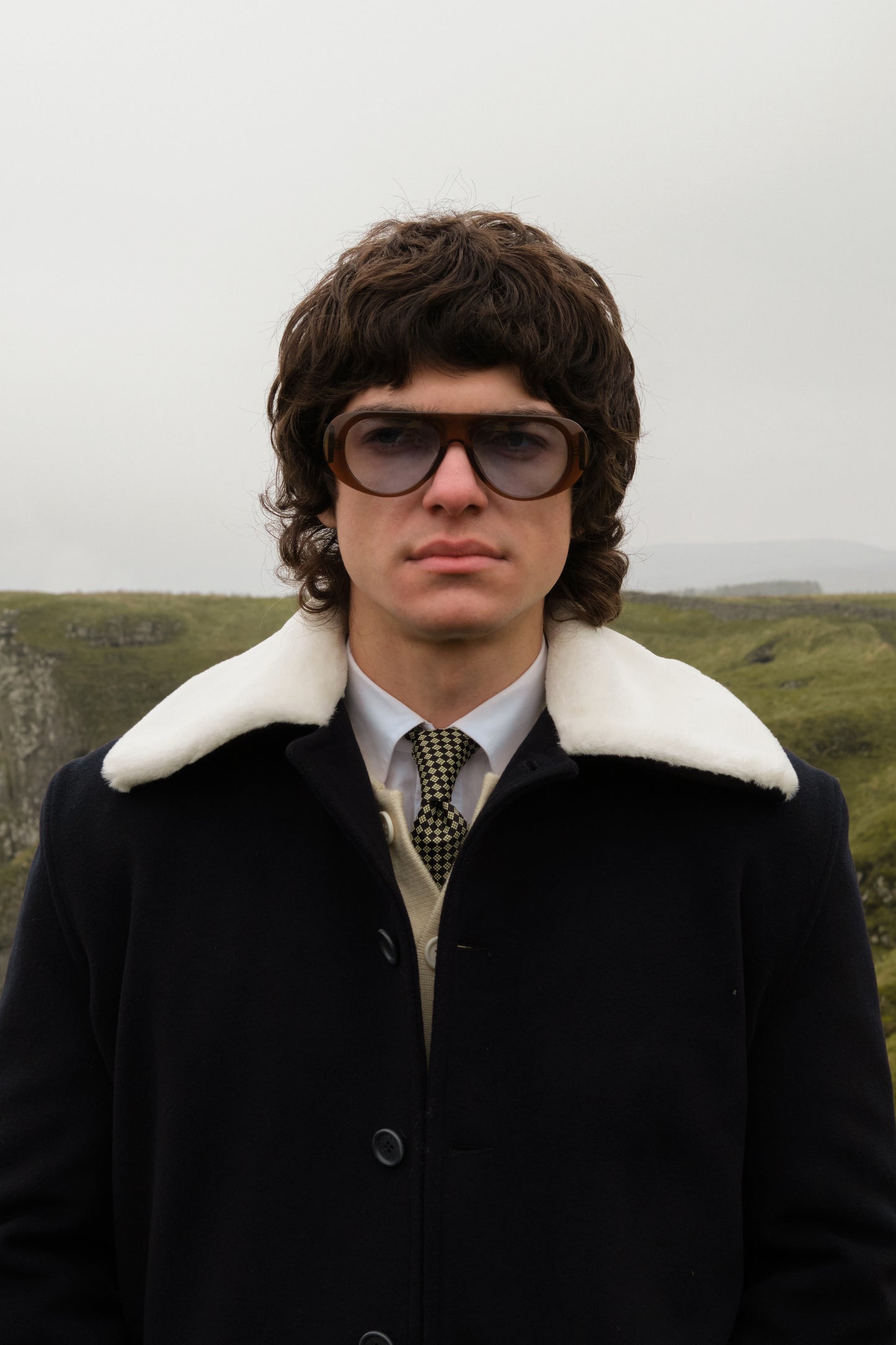 fur collar wool jacket