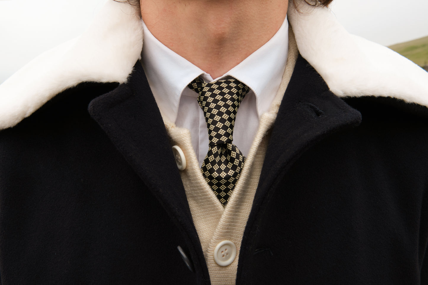 fur collar wool jacket