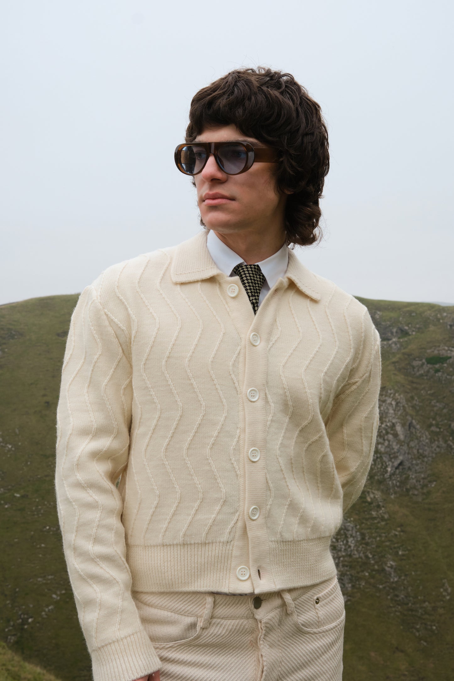 Wool Knit Manchester Cardigan