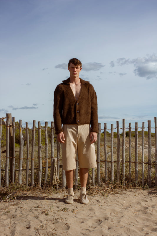 Naval cardigan in brown