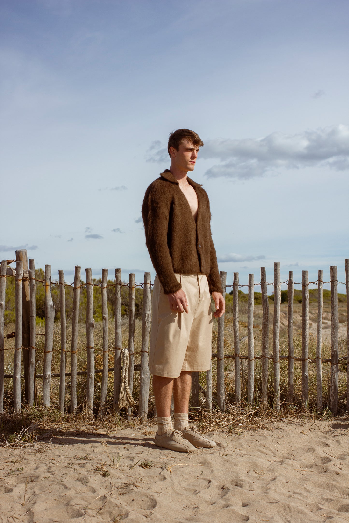 Naval cardigan in brown