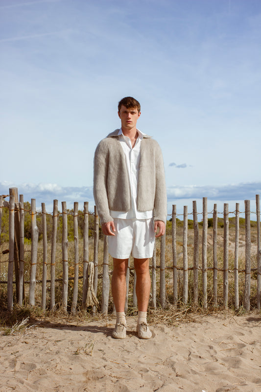 Naval cardigan in mink