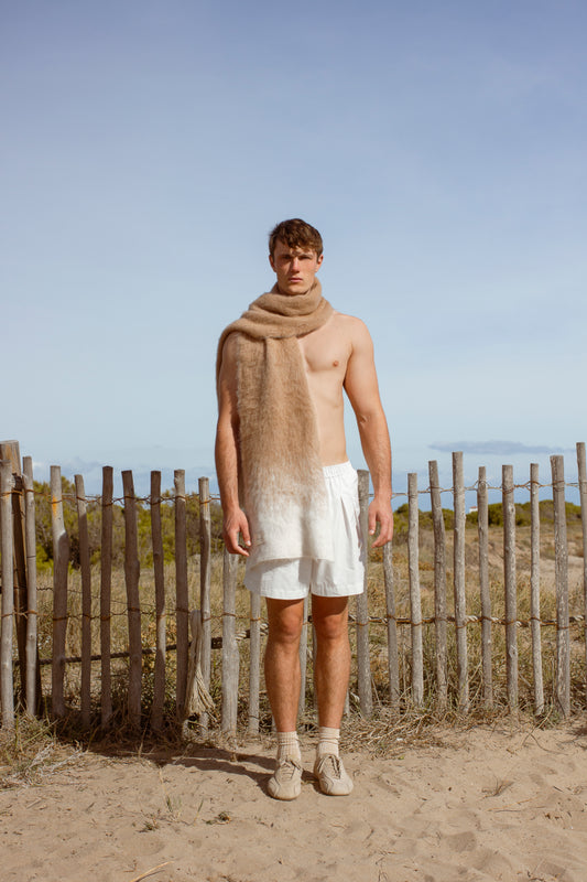 Camel mohair scarf