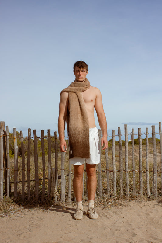 Brown mohair scarf