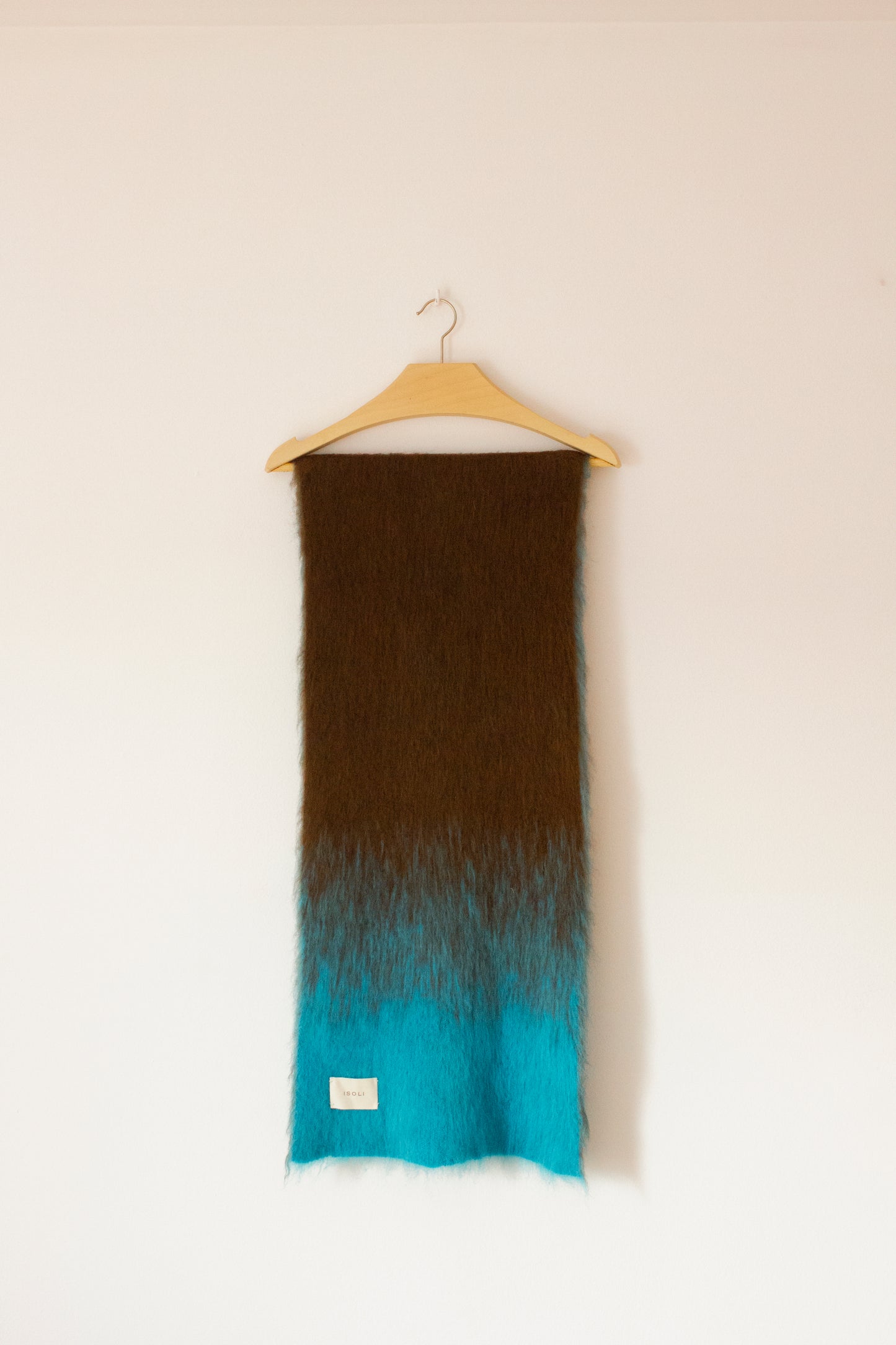 Blue mohair scarf