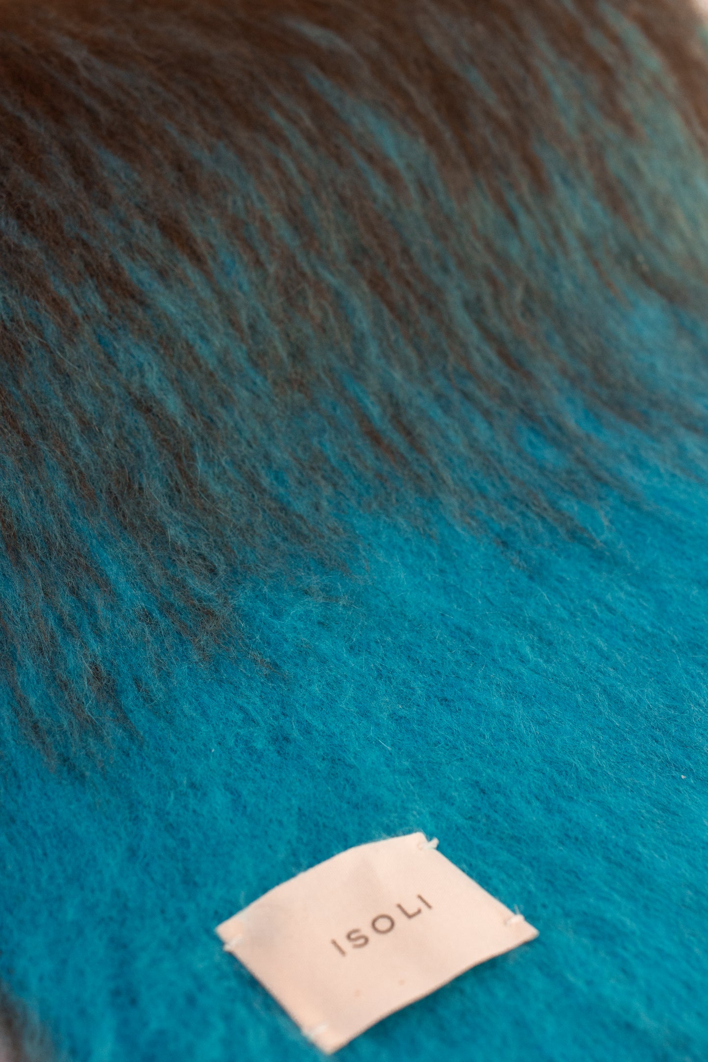 Blue mohair scarf