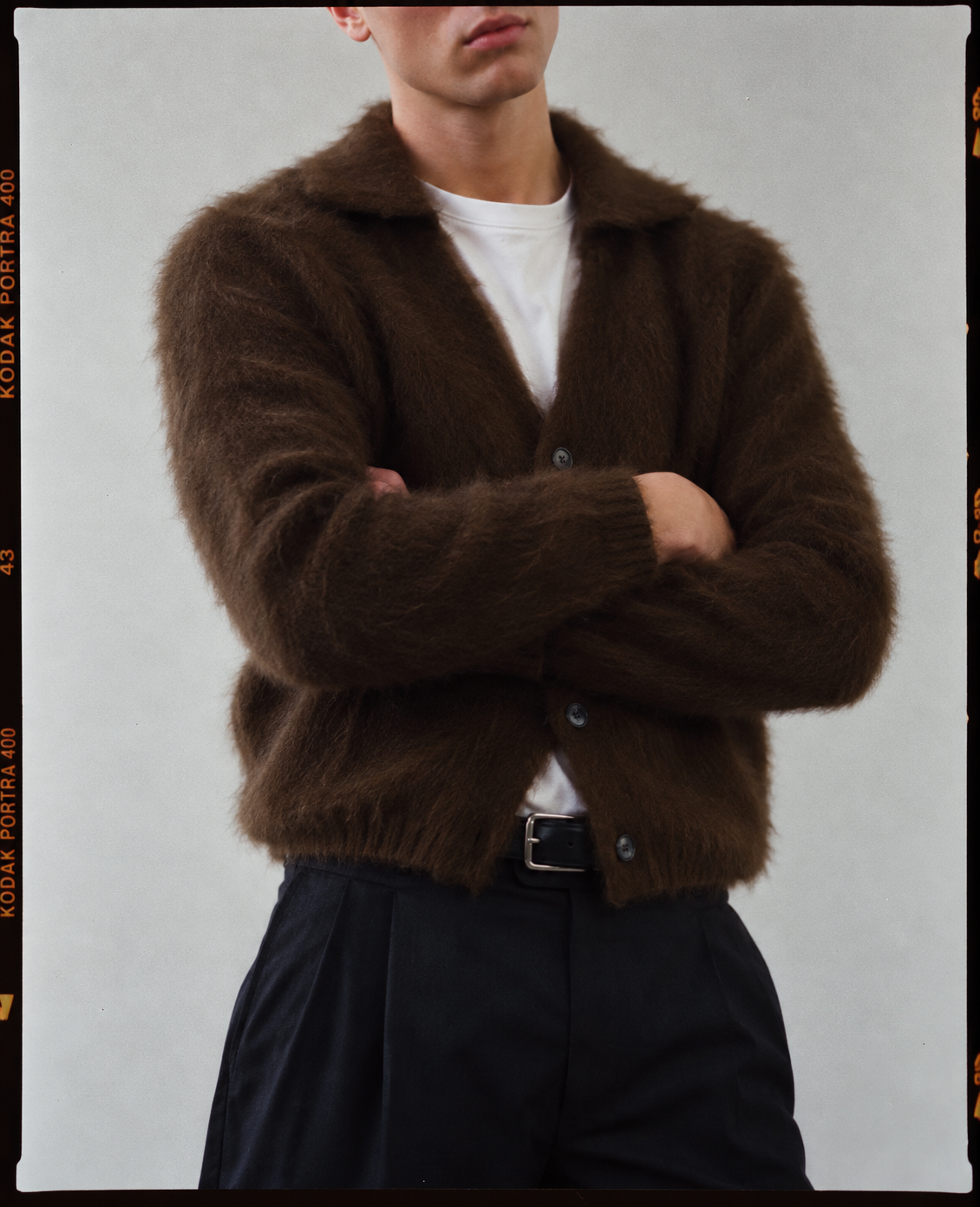 Naval cardigan in brown